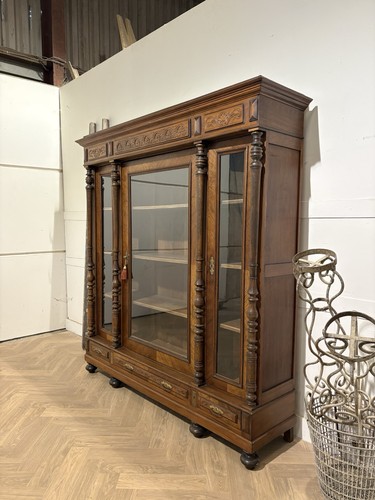 Glazed french bookcase - glazed, /