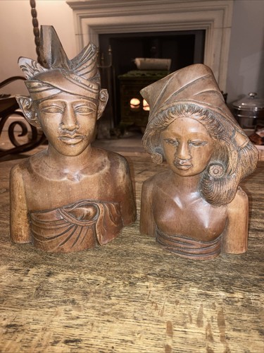 Pair hand carved - of,