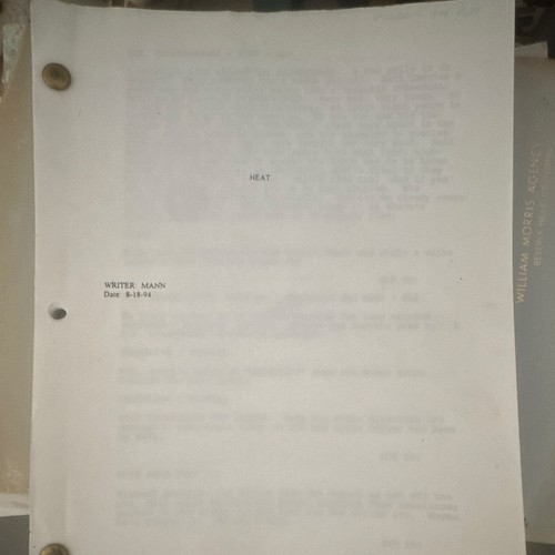Heat original movie script - heat,