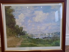 Claude Monet print The Basin At Argenteuil Large Framed 56cm by 45cm