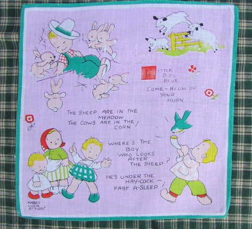 Vintage retro handkerchief - vintage,