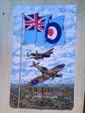 Vintage VE Day Tea Towel 50th