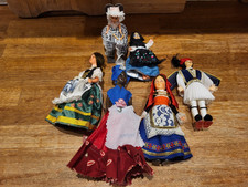 Vintage Doll Bundle Plastic European Bergamo Traditional Spanish Italy Souvenirs