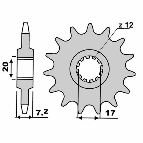 Pignon 420 z11 - 420, yamaha
