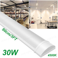 3FT LED Strip Lights Batten Tube Light Office Shop Garage Ceiling Lamp Daylight