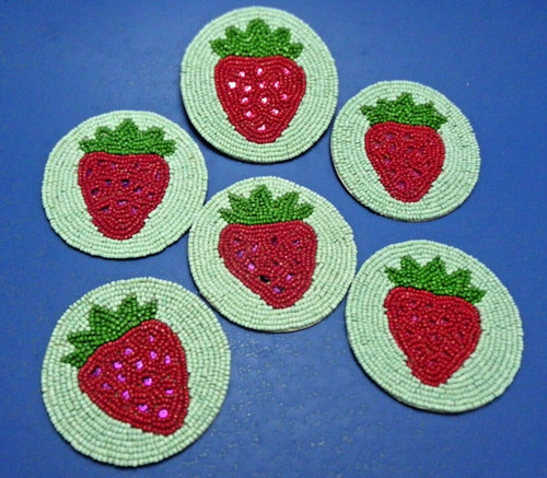 Set beaded coasters - set,