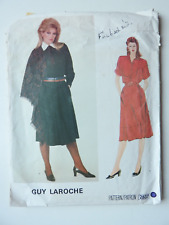 Vogue 2837 pattern Dress and Shawl  Sz 14  Cut Guy Laroche  Paris Original