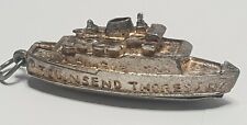 Sterling Silver Gilt Townsend Thoresen Ship charm pendant 1979