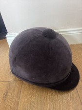 Charles Owen Velvet Show Riding Hat in Navy Blue Size 52cm