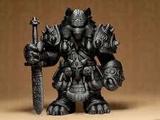 12cm Warrior Minis - WOLF, Sculpture Statuette, Decorative Figurine