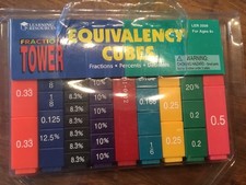 Learning Resources Fraction Tower Equivalency Cubes (Maths Teaching Resource)