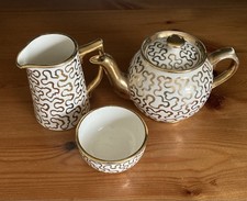 Vintage Saddler Tea Set|Gold