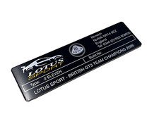 GENUINE ORIGINAL LOTUS 2 ELEVEN UNSTAMPED BUILD PLATE A127U6000