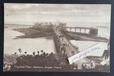 (13) The Old Pier / Birnbeck Pier, Weston Super Mare. Antique Postcard