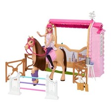 Mattel Barbie Doll Set Ultimate Stable Mysteries The Great Horse Chase