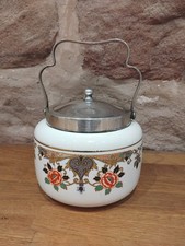 Vintage Art Deco Flosmaron Ceramic Biscuit Barrel, Made In England 1930s