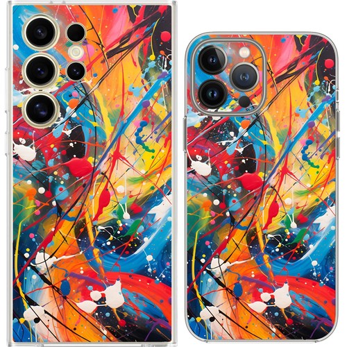 Pattern splatter paint rainbow - pattern,