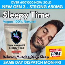 Sleeping Pills Strong 40 650mg Aids Sleep Sleepy Time Capsules Tablets