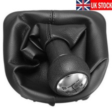 5 Speed Manual Gear Shift Stick Leather Gaiter Knob For Peugeot 207 307 CC 308 /