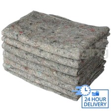 100 x PREMIUM TRANSIT WOOLEN FABRIC REMOVAL BLANKETS FURNITURE MOVING 200x150cm
