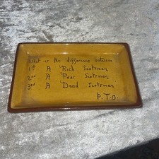 watcombe torquay pottery Rare Scottish Motto Ware 13.5 X8.5 Cm