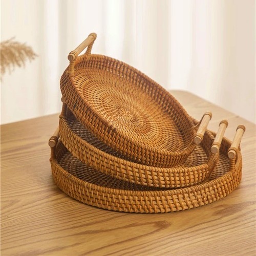 Round woven rattan - rattan, storage
