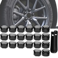 20x 17mm BLACK GLOSS ALLOY
