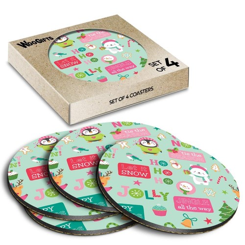 Round mdf coaster merry - round,