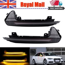 2 For Audi A6 C7 S6 RS6 2012-2018 Dynamic LED Turn Signal Light Mirror Indicator