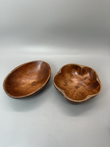 Vintage pair bamboo wooden - pair,