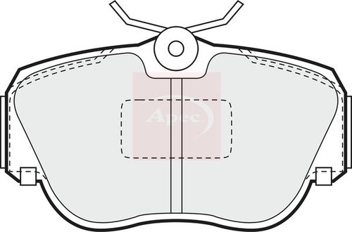 Brake pad set front with - set,
