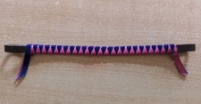 Show Browband Pink Purple Velvet 13.5" Brown Leather (HAP)