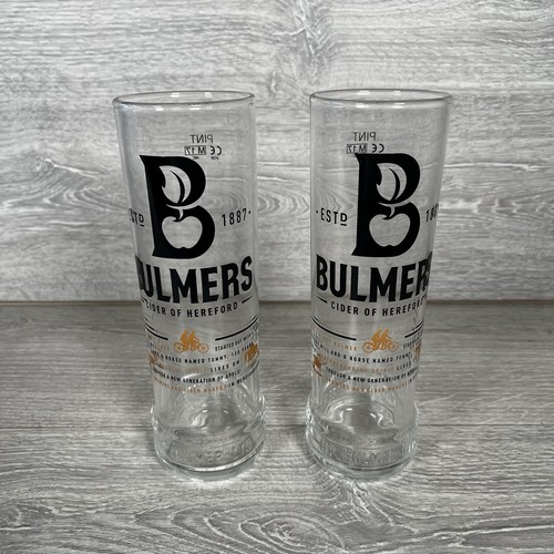 Pair bulmers cider glasses - pair,