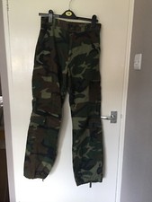 Men's Woodland Camouflage Combat Trousers 27" to 31" Waist