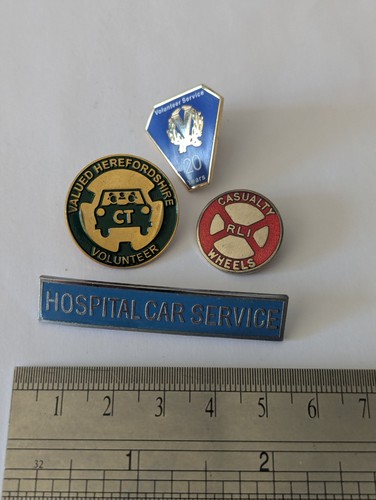 Hospital volunteer enamel pin - enamel,