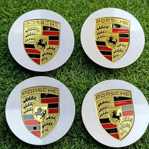 Porsche silver center caps - center,