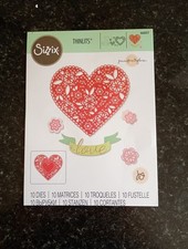 666017 - Sizzix Doily Heart Jennifer Ogborn  Thinlits Die Set dI31