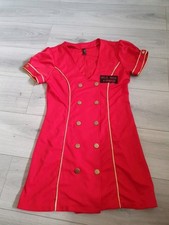 Vintage Ann Summers Mile High Airways Red Fantasy Dress Up Outfit Size 14