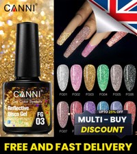 CANNI® Reflective Disco Nail Gel Polish Sparkle Soak Off UV LED Super Glittered