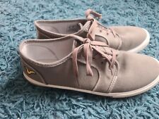 Mens White Grey Voi Jeans Canvas Trainers Pumps Casual Formal UK 9