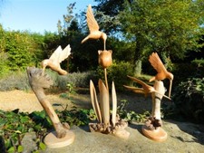 Wooden Humming Bird Carving -