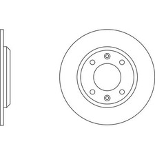 2x Brake Discs Solid For