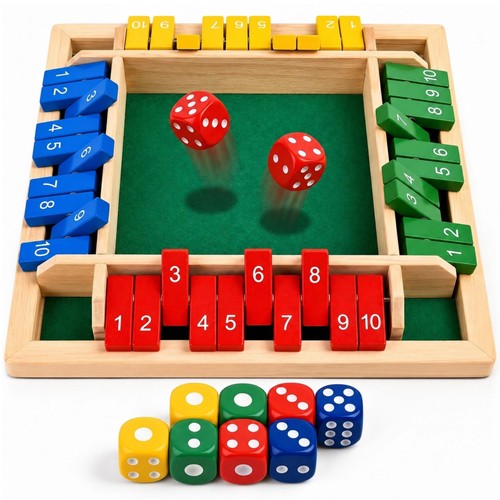 Wooden flip number board game - flip,