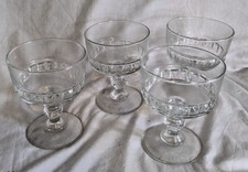 4 retro/vintage stemmed trifle sweet bowl