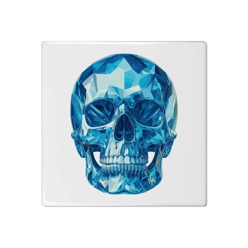 Blue crystal skull - 'blue, 108mm