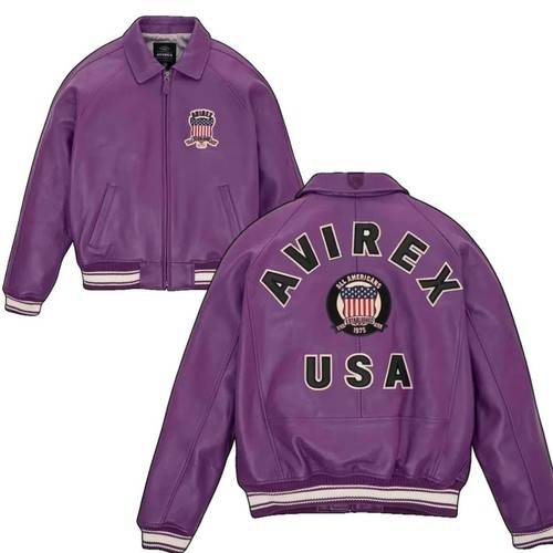 Men avirex purple real - men, bomber
