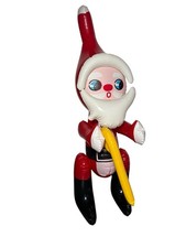 Vintage Christmas Inflatable Santa Claus Standing Decoration Proper 70’s 36 inch