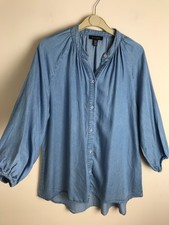 Blue Denim Longline Blouse