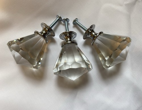 Large faceted crystal glass - crystal,