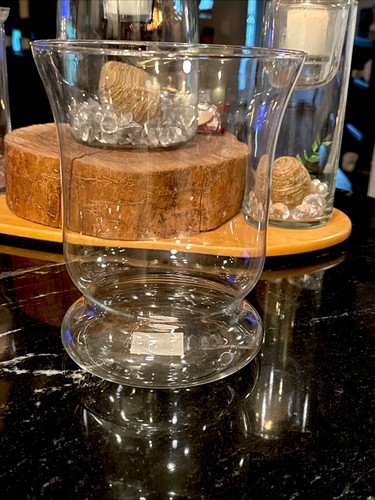 Clear glass hurricane candle - clear,